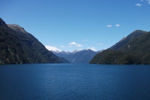The view from the MS Volendam cruise ship as it tours Fiordland. Photo / Supplied