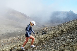 Anna Hutchinson describes running the Tongariro Crossing as hard but fun. Photo / Supplied