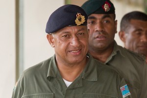 Fiji's military commander Commodore Frank Bainimarama visited NZ in 2006. File photo / Brett Phibbs