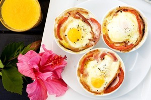 Baked eggs. Photo / Babiche Martens