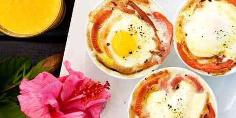 Baked eggs. Photo / Babiche Martens