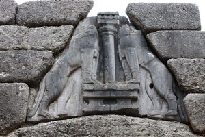 The lion gate at ancient Mycenae, Greece. Photo / Jim Eagles