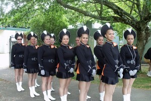 Marching girls in the Auckland Championships. Photo / Supplied