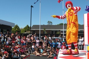 The gala opening of a new McDonald's restaurant and McCafe is sure to be greeted enthusiastically by youngsters. Photo / APN
