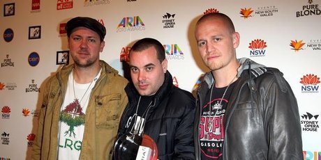 Australian hip hop outfit Hilltop Hoods have made it into NZ's Top 20 chart. Photo / Getty Images Australian hip hop outfit Hilltop Hoods have made it into NZ's Top 20 chart. Photo / Getty Images