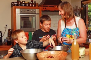 Making plum jam is one of Catherine Perich's weekend pastimes. Photo / Doug Sherring