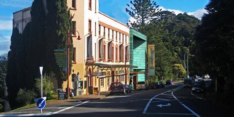 Lopdell House in Titirangi. (The part shaded green is a proposed extension to the gallery). Photo / Supplied