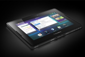 Research In Motion is fighting an uphill battle against Apple and Android with its BlackBerry PlayBook tablet. Photo / Supplied