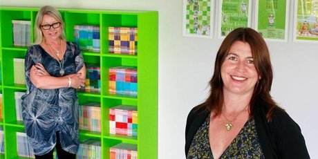 Clean Slate Press' Sandy Roydhouse (left) and Frances McBeath aim to increase sales in places such as Europe and the Middle East. Photo / Steven McNicholl