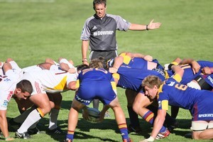 Why are people obsessed with putting the ball in straight at scrumtime, asks Chris Rattue. Photo / Getty Images