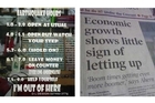 A shop window in Christchurch (left), and an Irish newspaper (right). Photos / Supplied A shop window in Christchurch (left), and an Irish newspaper (right). Photos / Supplied