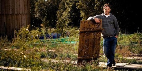Escargot farmer Cyril Santos photographed at his snail farm just outside the town of Uzes in the south of France. Photo / Babiche Martens