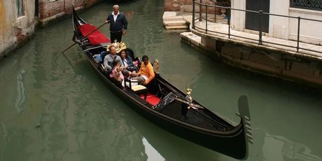 Rekindle your romance and see the sights of Venice on a gondola ride. Photo / Supplied