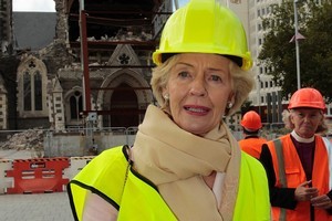 Australian Governor-General Quentin Bryce in Cathedral Square today. Photo / Getty Images