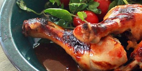 Sweet chilli drumsticks. Photo / Doug Sherring