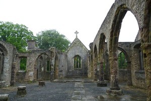 The ruins of Holy Trinity Church in Buckfastleigh, Dartmoor. Photo / Jim Eagles