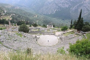 The Pythian Games theatre at Delphi, Greece. Photo / Jim Eagles