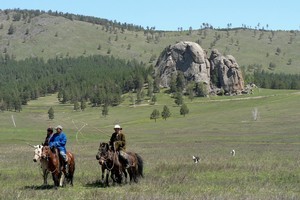 It would be a shame not to get off the train and do some exploring in Mongolia. Photo / Jim Eagles