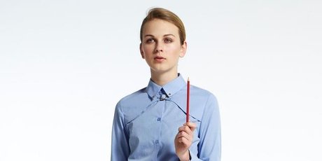 The Kate Sylvester "James" shirt, $295, and "Lillian" leather skirt $645 makes up the 'pin-up' look. Photo / Supplied