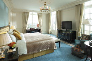A Deluxe Room at Paris' Shangri-La Hotel. Photo / Supplied
