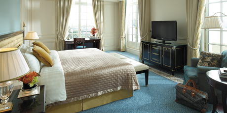 A Deluxe Room at Paris' Shangri-La Hotel. Photo / Supplied