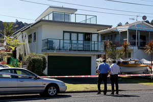 The Waihi Beach property at which a man was stabbed and critically injured. Photo / Christine Cornege