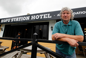 Guy Robinson, Owner of the Road House Bar and Cafe has lost a lot of business since the new bridge opened and traffic no longer go past. Photo / Christine Cornege