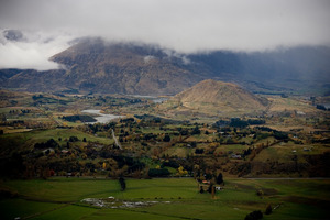 Looking out over the Wakatipu Basin from Skippers Canyon near Queenstown. Photo / Dean Purcell