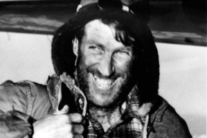 Sir Edmund Hillary smiling a greeting when he returned by air to Scott Base after reaching the Pole on January 4, 1958. File photo / NZ Herald