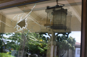 The smash through the elderly woman's ranch slider. Photo / Supplied