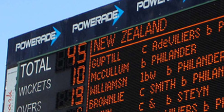 New Zealand's total of 45 was their worst against South Africa. Photo / Getty Images