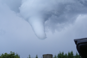 The tornado hit the Mayfield Golf Course near Ashburton. Photo / Ashburton Guardian