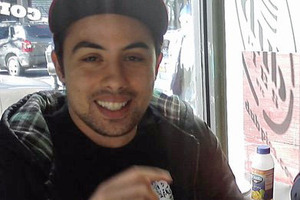 Kiwi rapper David Dallas is one of the Kiwi visitors enjoying the fare at the Dub Pie Shop in New York.