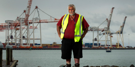 Lance Waaka, member of Ngati Ruahine, is especially against port plans to remove 32m from the Tanea Shelf which is sacred to local iwi. Photo /Alan Gibson