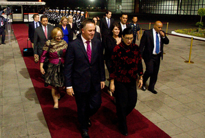 John Key receives a state welcome in Mexico City at the start of his visit to Latin America. Photo / Supplied