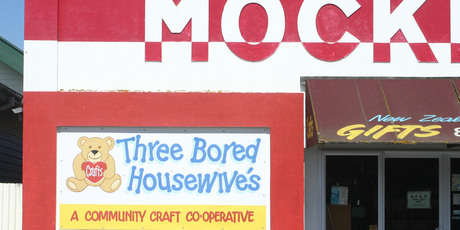 Prosaic mainland signage. Photo / Supplied