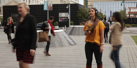 En route; down at Britomart. Photo / NZH