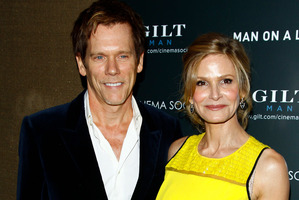Kevin Bacon and wife Kyra Sedgwick have learned they're cousins. Photo / AP