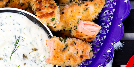 Salmon Goujons with homemade Tartare. Photo / NZH