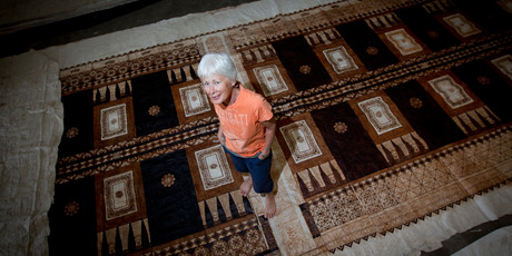 Robyn White with Ko e Hala Hangatonu: The Straight Path. Photo / Sarah Ivey