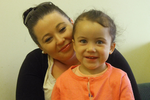 Che Woodward and daughter Nakaila. Photo / John Maslin