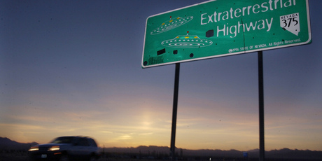 Extraterrestrial Highway near Rachel, Nevada. Photo / AP