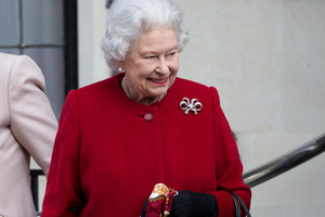 Britain's Queen Elizabeth II leaves the hospital following a one-day stay caused by a stomach ailment.Photo / AP