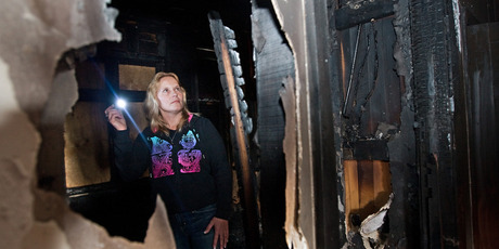Rotorua woman Sally Blumenthal lost everything in the 2011 house fire. File photo / The Daily Post