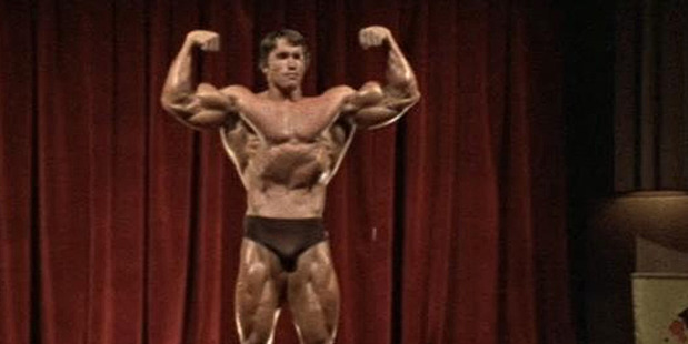 Arnold Schwarzenegger in the film Pumping Iron. Photo/supplied