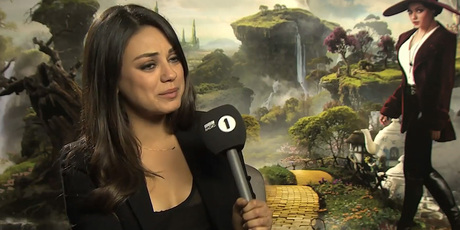Mila Kunis during her interview with Chris Stark.