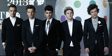 From left, Liam Payne, Louis Tomlinson, Zayn Malik, Niall Horan, and Harry Styles of One Direction. Photo/AP