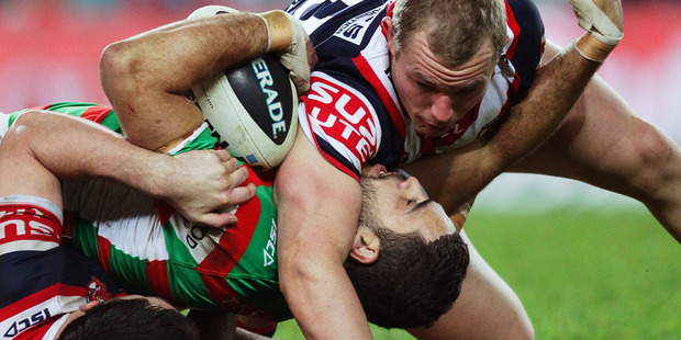 Old foes the Roosters and Rabbitohs open the 2013 NRL season tomorrow, but Sky has yet to sign a broadcast deal with the NRL. Photo / Getty Images