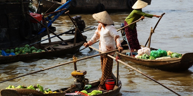Working women in the waterways of Vietnam. Photo / Thinkstock