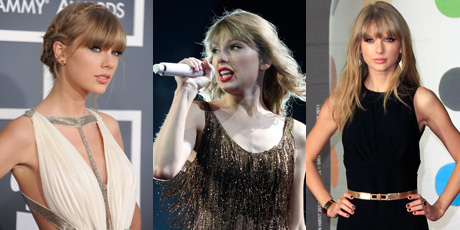 Taylor Swift's many looks. Photo / AP, NZH